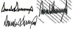 Trump Signatures x 3